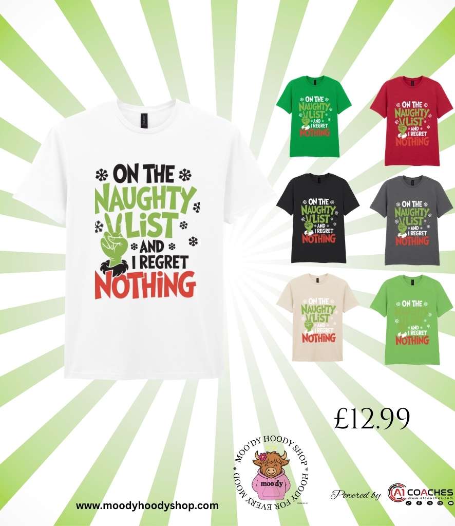 On the Naughty List Christmas T Shirt