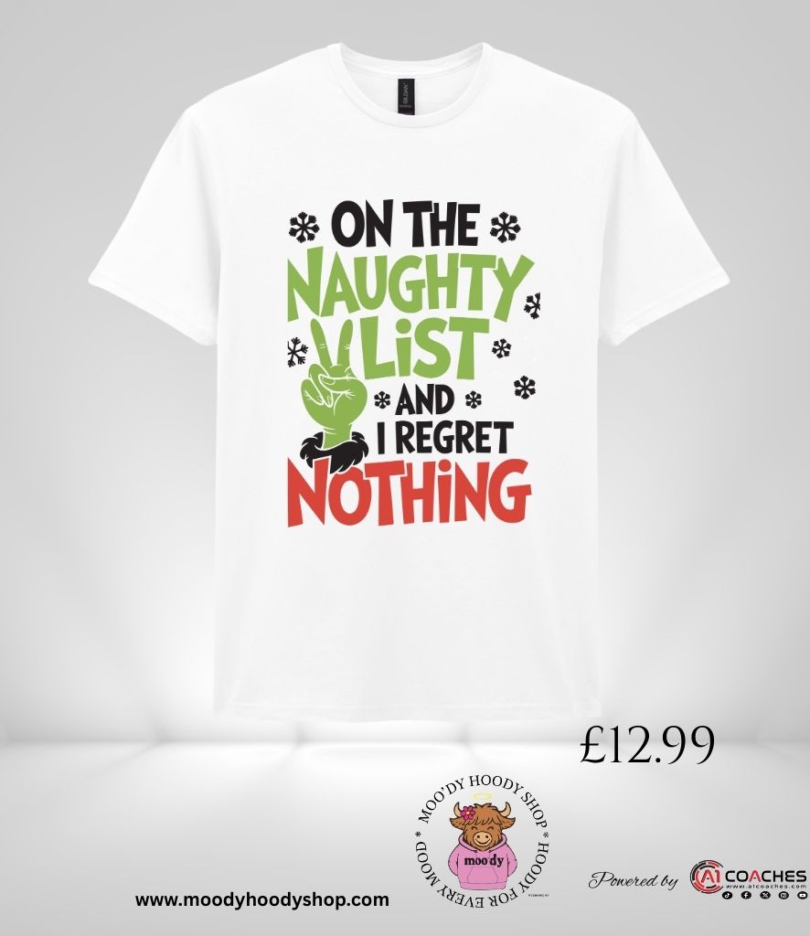 On the Naughty List Christmas T Shirt