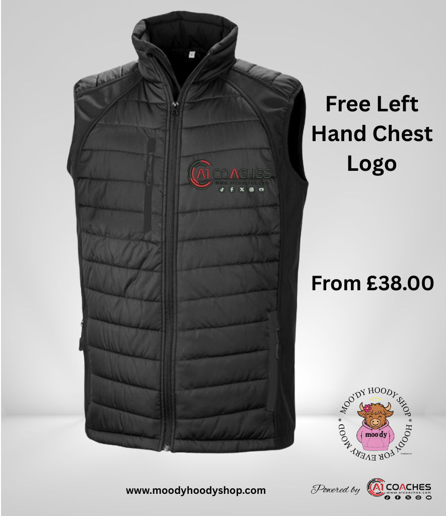 Result Genuine Recycled Compass Padded Gilet - Embroidered Left Chest